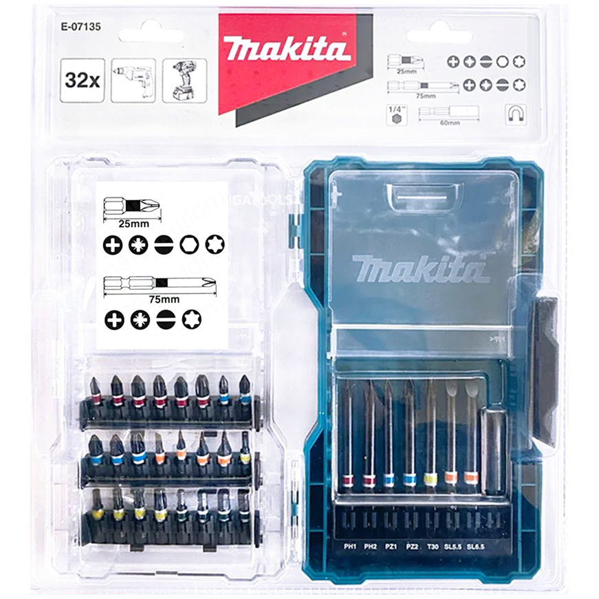 Makita E-07135 Impact Screw Bit Set 32Pcs | Makita by KHM Megatools Corp. Makita E-07135 Impact Screw Bit Set 32Pcs | Makita by KHM Megatools Corp.